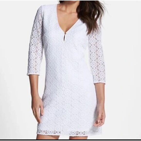 Lily Pulitzer Lamora Long Sleeve Lace Tunic Dress sz S - Picture 1 of 7